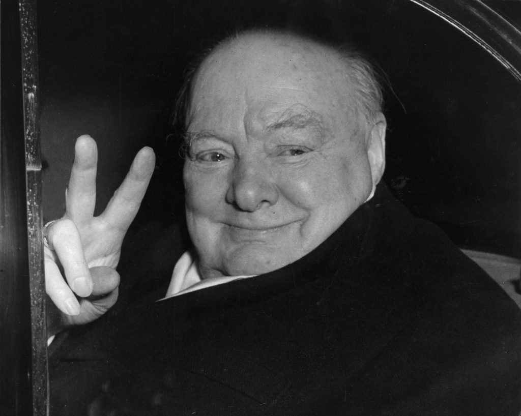 Churchill in tears