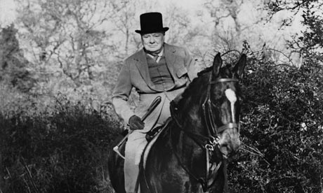 Churchill rides to hounds