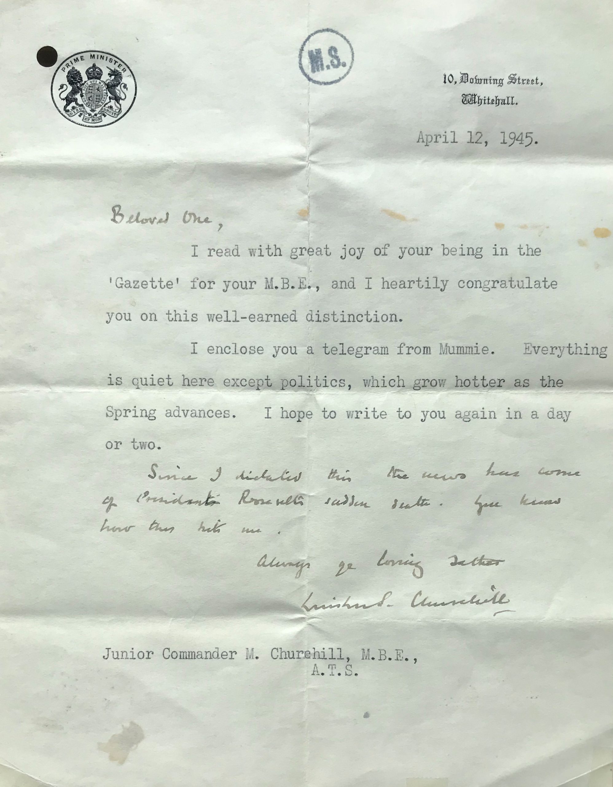 letter to Mary