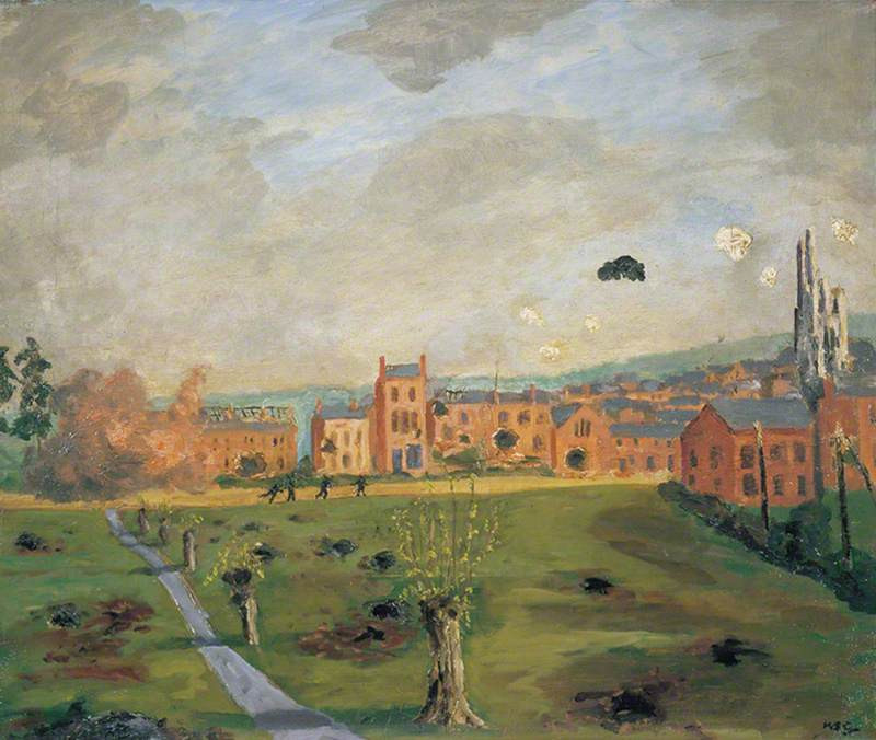“Plugstreet” under shellfire, early 1916 (painted by Winston S. Churchill) Winston Churchill in the Great War