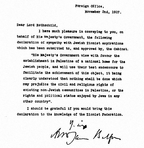 balfour declaration
