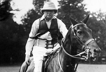 Winston Churchill playing polo