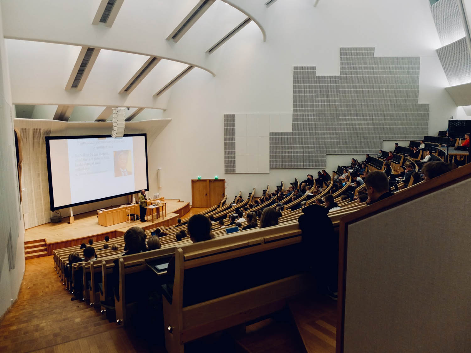 Students in class at Aalto University, Espoo, Finland